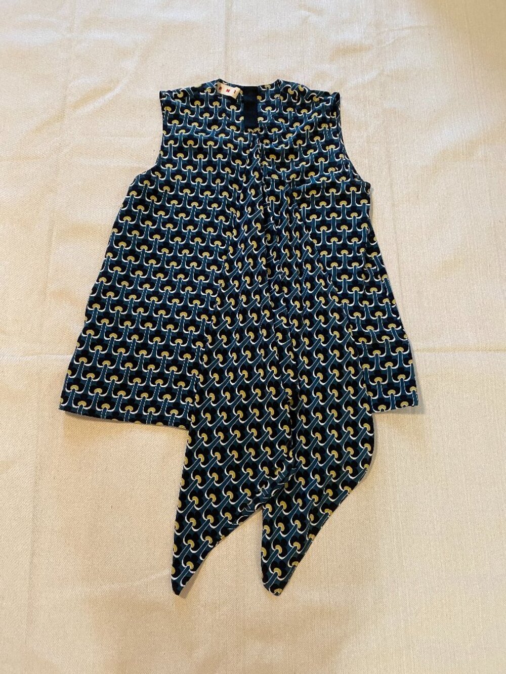Marni Silk Patterned Sleeveless Top Size 6